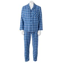 Мужской фланелевый пижамный комплект Hanes Ultimate® в клетку Hanes