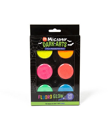 Glow Washable Paint Discs, 6-Color Set Micador Dark Arts