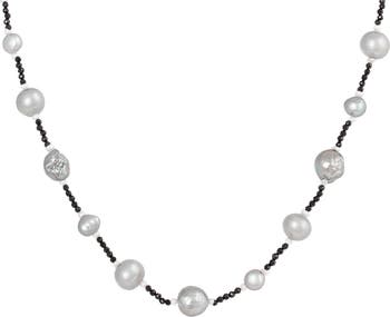 Серое бесконечное ожерелье из культивированного пресноводного жемчуга толщиной 10-11 мм Splendid Pearls
