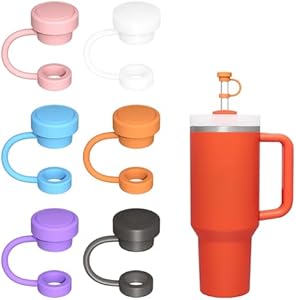 Adjustable Straw Cover for Stanley, Simple Modern, Owala, Yeti, Hydro Flask, Reduce, Hydrapeak, Meoky, MaxBase, Beast, Marrs, Suitable for All Brand of 6mm-10mm Diameter Straw, Dishwasher safe Beonsky