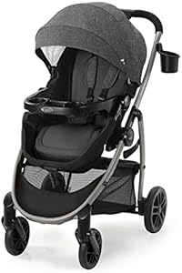 Graco Redmond Modes Pramette Stroller, 3-in-1 Convertible: Car Seat Carrier, Infant Pramette to Toddler Stroller with Reversible Seat and One-hand Fold Graco