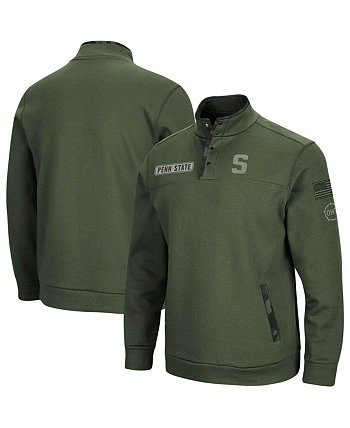 Оливковая мужская куртка Penn State Nittany Lions Oht в стиле милитари Appreciation Digit Quarter-Snap Colosseum