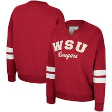 Женский пуловер Colosseum Crimson Washington State Cougars Perfect Date с вырезом и вырезом Colosseum