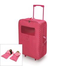 Двойной чемодан и спальный мешок для кукол Badger Basket Badger Basket