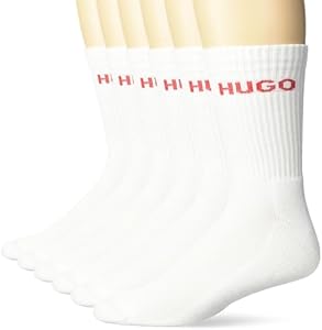 HUGO Men's Six Pack Quarter Length Socks Hugo