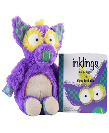 Плюшевая игрушка Yippy Eyed Yak Digby с набором книг Inklings Baby