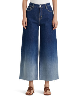 Широкие укороченные джинсы с высокой посадкой Ombre цвета Ombre Canyon Wash Ralph Lauren