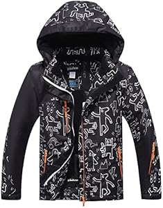 PHIBEE Big Boy's Waterproof Breathable Snowboard Ski Jacket PHIBEE