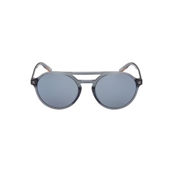 Пластиковые круглые солнцезащитные очки 54 мм Zegna