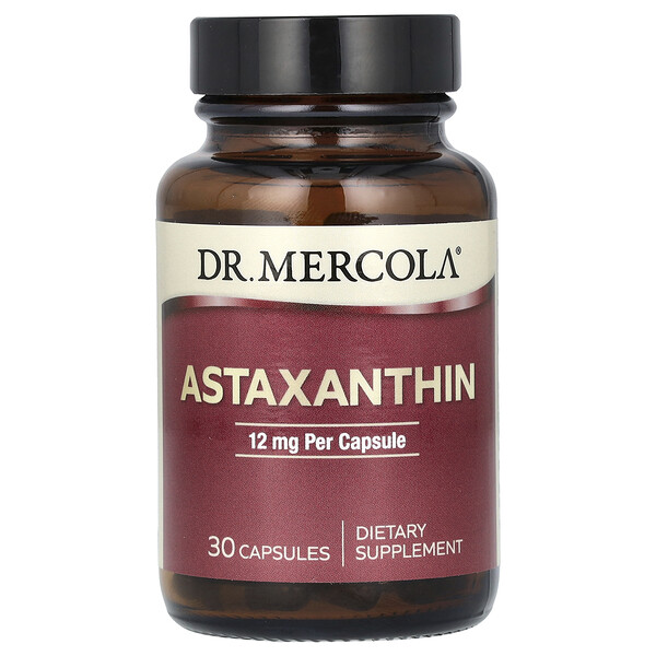 Астаксантин, 12 мг, 30 капсул Dr. Mercola