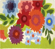 Коврики для домашнего комфорта 20&#34; х 30&#34; Прямоугольный коврик с акцентом из полиэстера с цветочным садом Jellybean