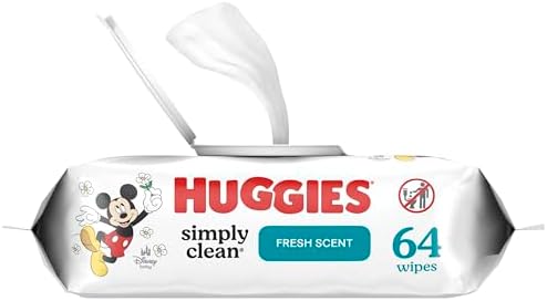 Huggies Simply Clean Fresh Scent Baby Wipes, 3 Flip-Top Packs of 64 (192 Wipes Total) Huggies