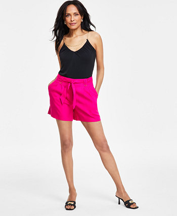 Women's Tie-Belt High-Rise Shorts, Created for Macy's I.N.C. International Concepts