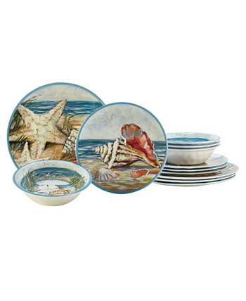 Набор столовой посуды Seacoast из 12 предметов, сервиз на 4 персоны Certified International