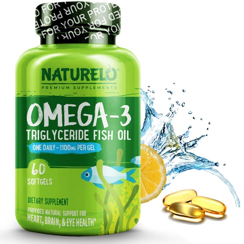 Omega-3 Триглицеридное Рыбье Масло - 1100 мг - 60 мягких капсул - NATURELO NATURELO