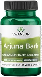 Swanson Arjuna 500 Milligrams 60 Veg Capsules Swanson