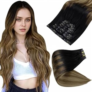 Full Shine Clip in Hair Extensions Black Women 10 Inch Lacer Clip in Hair Extensions Jet Black Real Human Hair Remy Hair Extensions Straight for Thin Hair Natural Hair Extensions 3 Pcs 60 Grams Full Shine