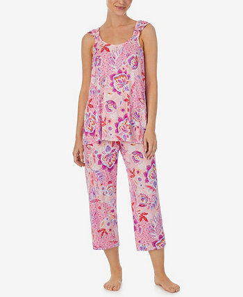 Women's Sleeveless Top and Cropped Pants 2-Pc. Pajama Set Ellen Tracy