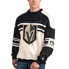 Мужской флисовый пуловер с круглым вырезом Starter White Vegas Golden Knights Defense, толстовка Starter