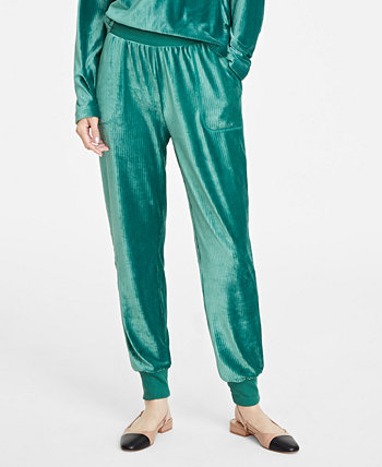 Женские велюровые брюки-джоггеры в рубчик, созданные для Macy's On 34th