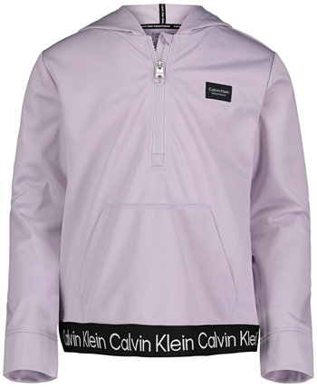 Толстовка на молнии 1/4 с эластичным низом и логотипом Big Girls Calvin Klein