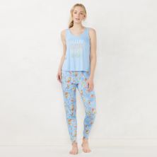 Женский пижамный комплект LC Lauren Conrad с майкой и пижамными штанами с манжетами для сна LC Lauren Conrad