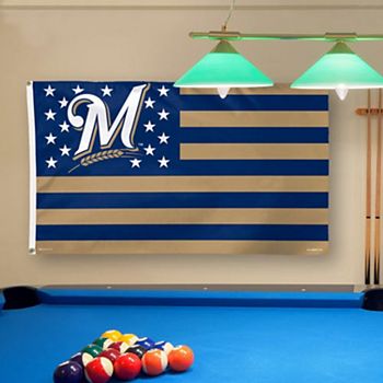 WinCraft Milwaukee Brewers Deluxe Stars & Stripes 3' x 5' Flag Unbranded