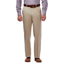 Мужские стрейч-брюки цвета хаки без железа Haggar® Premium классического кроя с плоской передней частью и расширяющейся талией HAGGAR