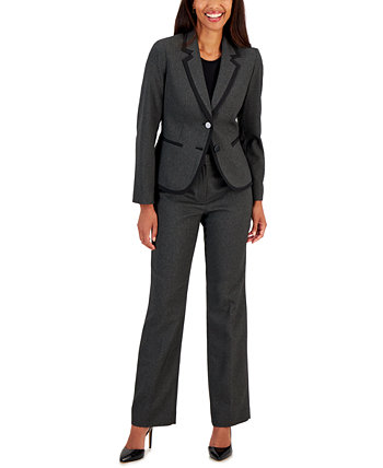 Женская куртка прямого кроя с двумя пуговицами в оправе «гусиные лапки», 2 предмета. Брючный костюм Le Suit