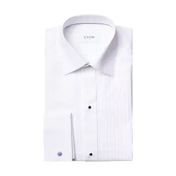 Приталенная формальная рубашка со складками и нагрудником Eton