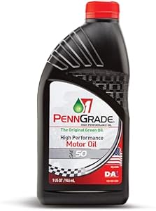 PENN GRADE 1, 71156, Monograde High Performance Oil SAE 50, 1 Quart (12 Pack) PENN GRADE1