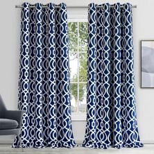 Dainty Home Trellis 100% Blackout Thermal Insulated Grommet Single Curtain Panel Dainty Home