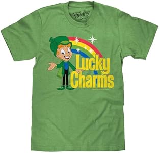 Tee Luv Men's Lucky Charms T-Shirt - Lucky The Leprechaun Cereal Shirt Tee Luv