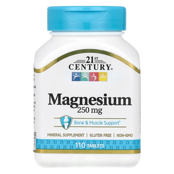 Магний - 250 мг - 110 таблеток - 21st Century 21st Century