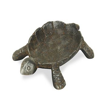 7" Gray and Yellow Turtle Contemporary Handmade Tabletop Decor Contemporary Home Living