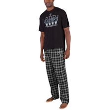 Men's Concepts Sport Black/Silver Las Vegas Raiders Arctic T-Shirt & Flannel Pants Sleep Set Unbranded