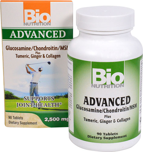 Advanced Glucosamine-Chondroitin-MSM -- 2500 мг -- 90 таблеток Bio Nutrition