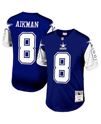 Мужская футболка темно-синего цвета Troy Aikman Dallas Cowboys Legacy Replica Mitchell & Ness