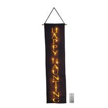 Happy Haunting LED Light-Up Внутренний/наружный настенный декор и дистанционный набор из 2 предметов LumaBase