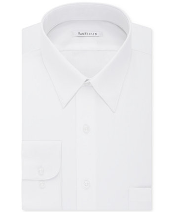 Мужская классическая классическая / классическая рубашка из поплина без морщин для больших и высоких Van Heusen
