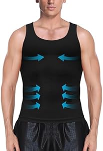 Мужская Майка MEETYOO 1/2/3 Pack Shaper Slimming Tank Top Athletic Compression Shirt MEETYOO