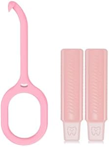 HEMILAB® 2 in 1 Aligner Remover Tool & Chewies for Invisalign Braces, Trays, Compatible with Aligners, Retainers, Dentures with Brush- 4 Colors HEMILAB