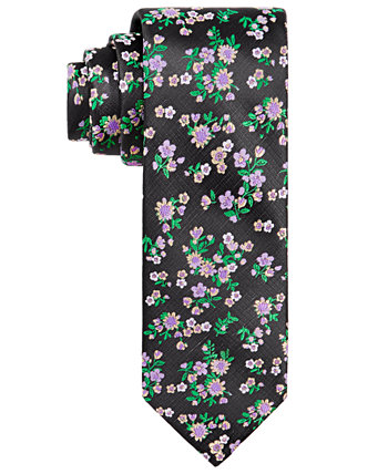 Men's Purple & Gold Floral Tie Tayion Collection