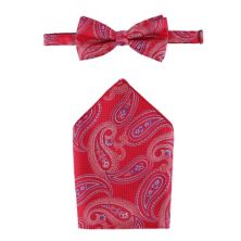Men's Bandana Print Bow Tie And Pocket Square CTM