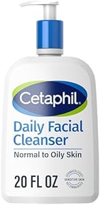 Cetaphil Face Wash, Daily Facial Cleanser for Sensitive, Combination to Oily Skin, NEW 20 oz, Gentle Foaming, Soap Free, Hypoallergenic Cetaphil