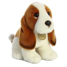 Aurora Medium Brown Miyoni Tots 11&#34; Basset Hound Pup Adorable Stuffed Animal Aurora