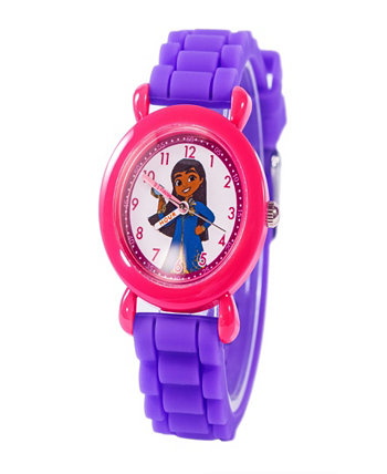 Часы Disney Junior Mira с фиолетовым силиконовым ремешком для девочек, 32 мм Ewatchfactory