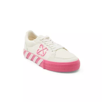 Girl's​ Vulcanized Canvas Sneakers Off-White