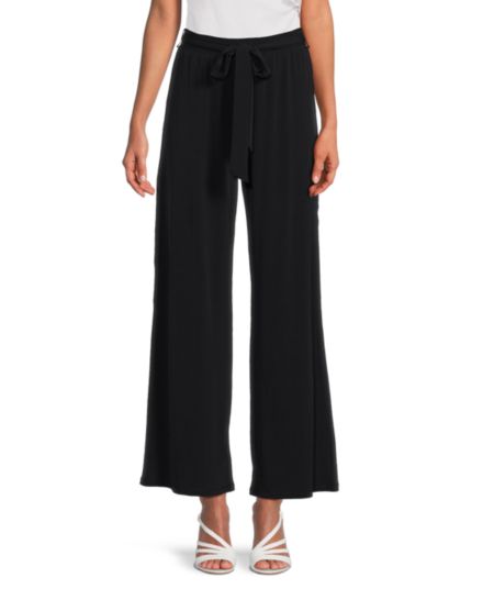 Belted Wide Leg Pants M Magaschoni