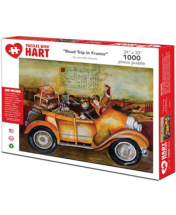 Road Trip In France 24" X 30", набор Дженнифер Гарант, 1000 штук Hart Puzzles